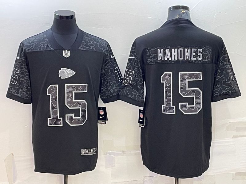 Men Kansas City Chiefs #15 Mahomes Black Reflector 2022 Nike Limited NFL Jersey->women nfl jersey->Women Jersey